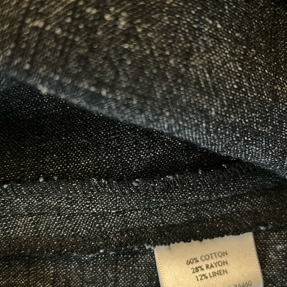 EILEEN FISHER Cotton Linen Women's Black Gray Charcoal Jacket Blazer Size Medium - Picture 5 of 14